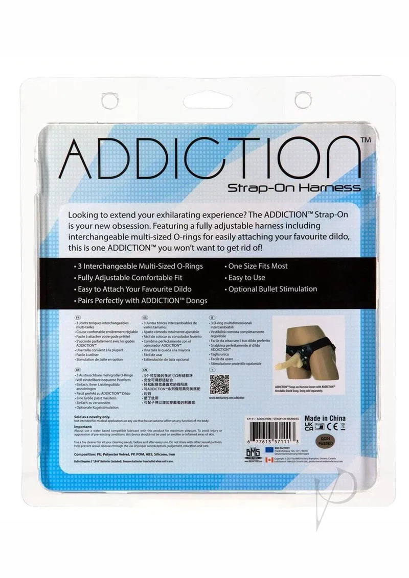 Addiction Strap On Harness O/s Black
