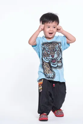 Kids Baby Tiger T-Shirt in Light Blue
