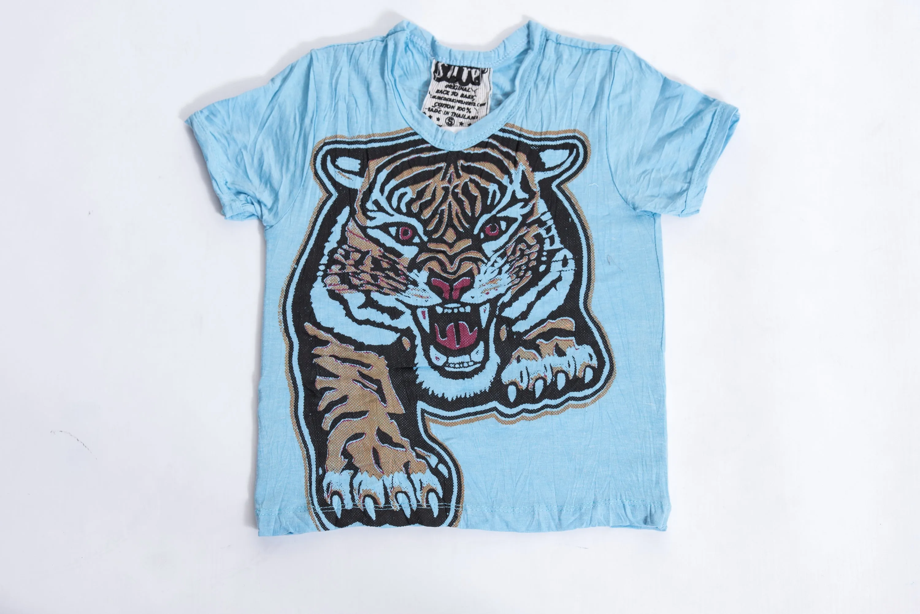 Kids Baby Tiger T-Shirt in Light Blue